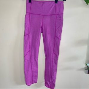 ATHLETA High Rise Pixel Chat To Town Capri Pink Legging Size XS